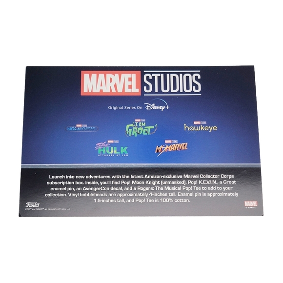 Funko Marvel Collector Corps Box Set XL Tee Moon Knight K.E.V.I.N. Groot Disney+ - Picture 8 of 9